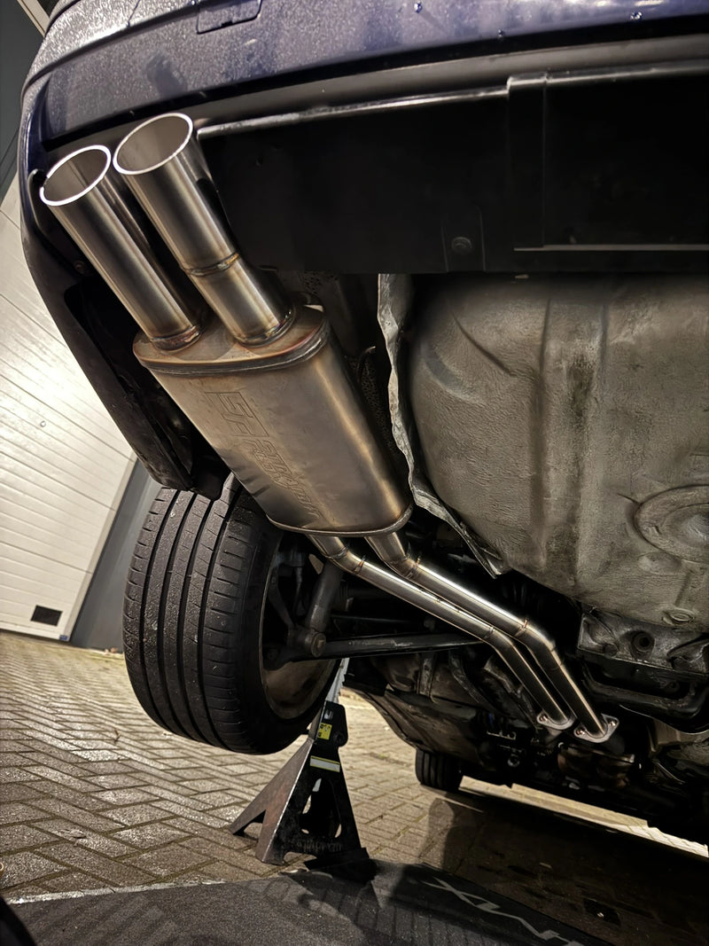 Custom axleback uitlaat voor E36